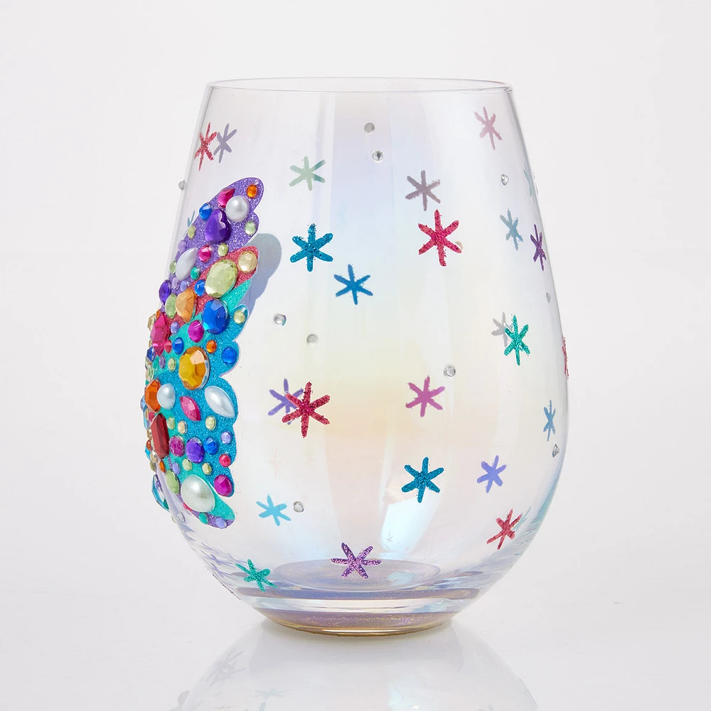 Lolita Bejeweled Butterfly Stemless Handpainted Wine Glass, 20 oz. for only USD 24.99 | Hallmark