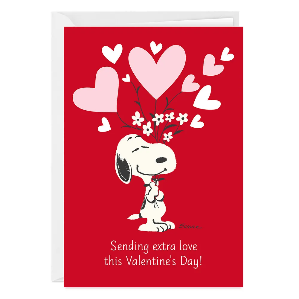 Peanuts® Snoopy Extra Love Custom Valentine's Day Card for only USD 4.99 | Hallmark