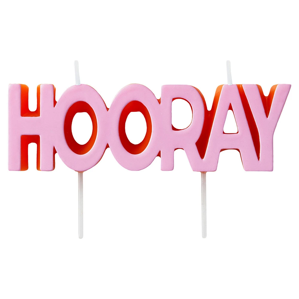 "Hooray" Pink Candle for only USD 6.99 | Hallmark
