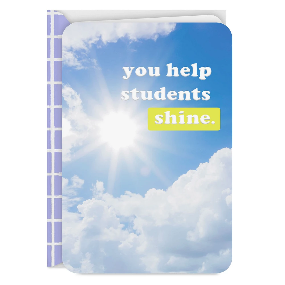 You Help Students Shine Thank You Card for only USD 2.99 | Hallmark