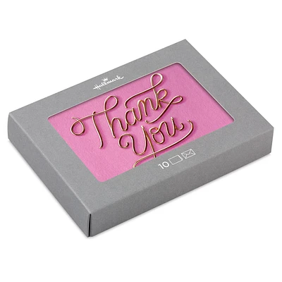 Wire Letters on Pink Blank Thank You Notes, Pack of 10 for only USD 10.49 | Hallmark