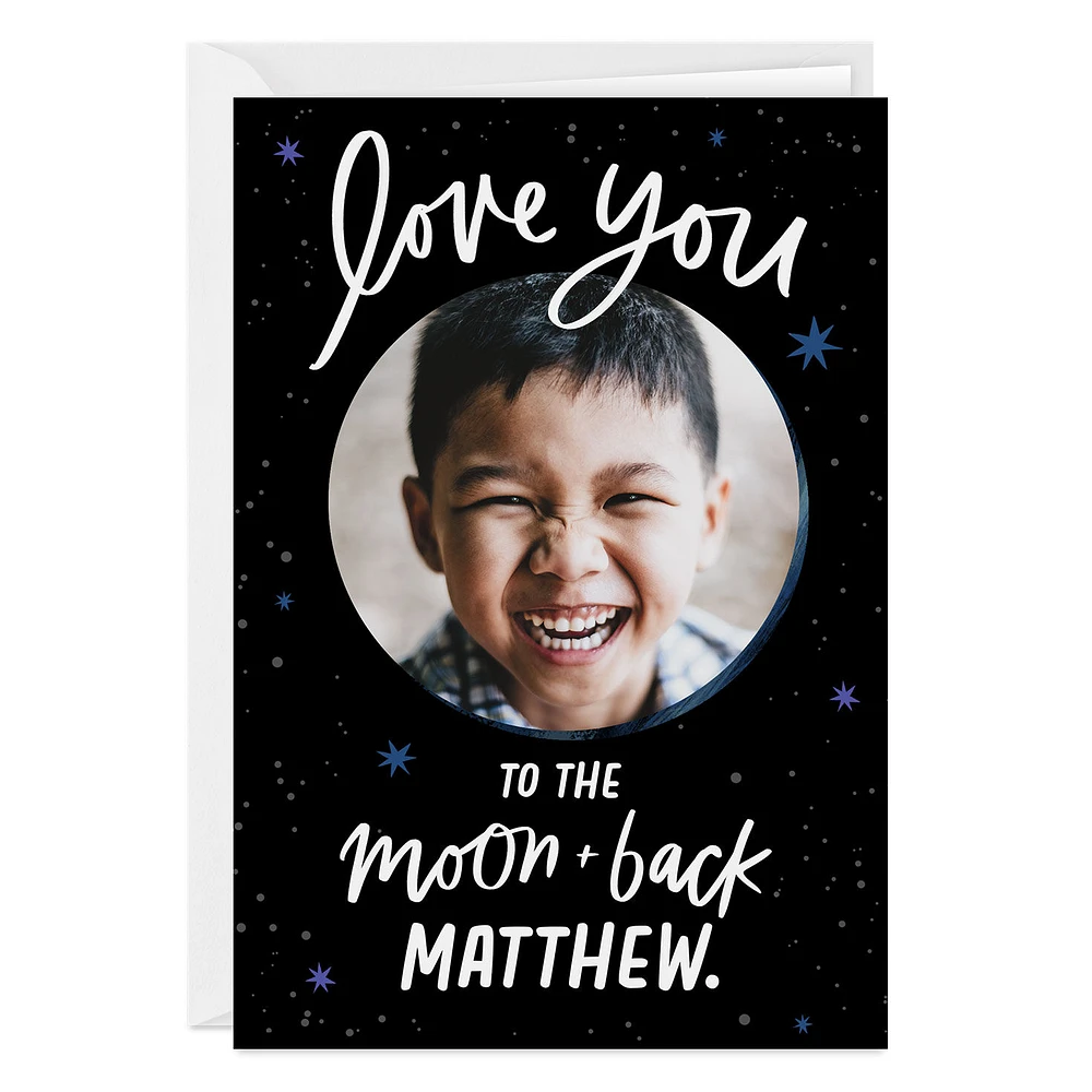 Personalized To the Moon and Back Love Photo Card for only USD 4.99 | Hallmark