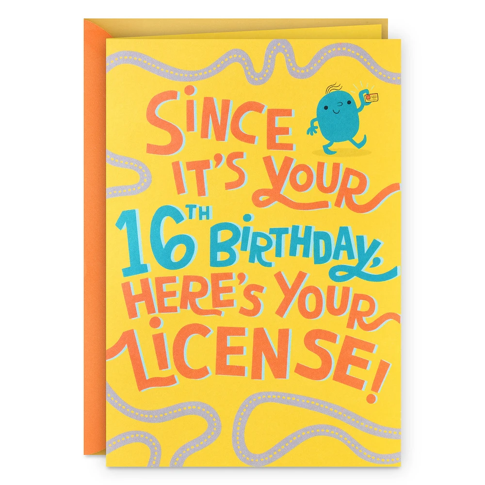 License to Party Funny Pop-Up 16th Birthday Card for only USD 4.99 | Hallmark