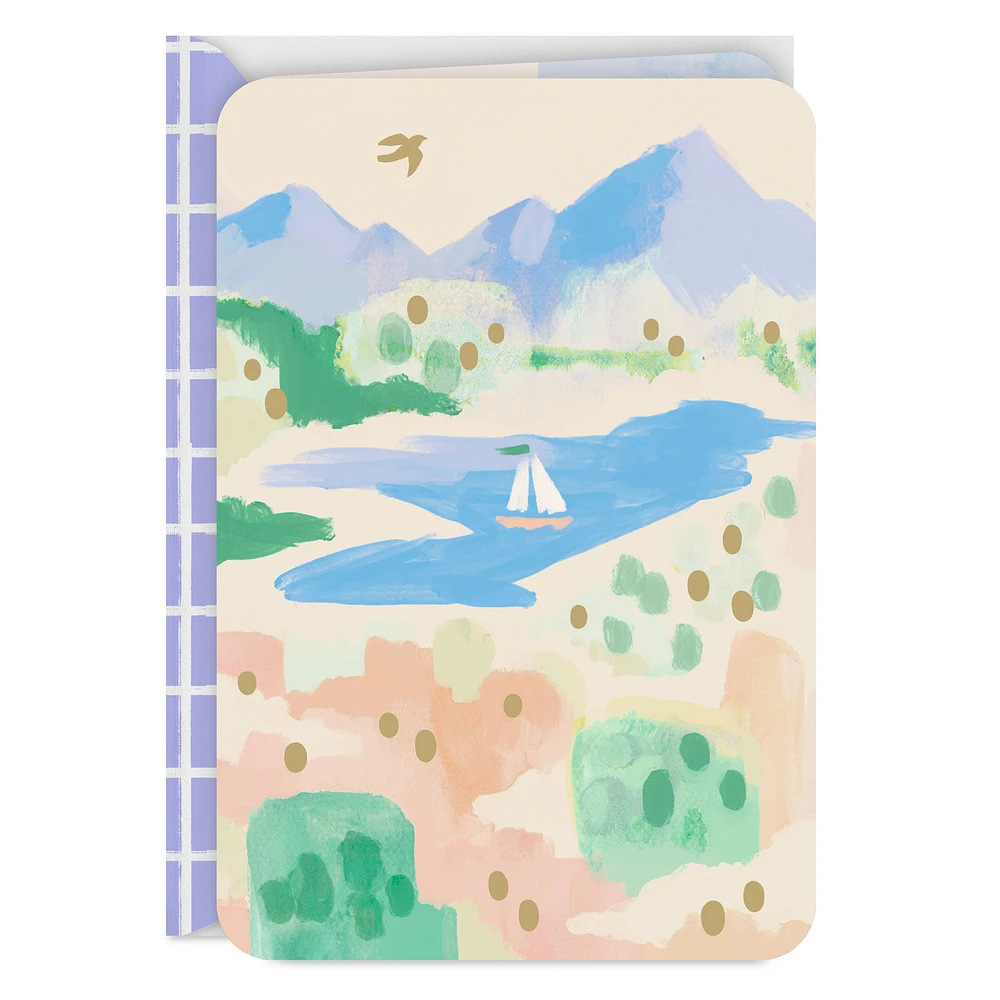 Sailboat on Mountain Lake Blank Card for only USD 2.99 | Hallmark