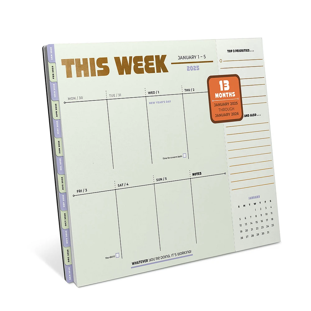 Knock Knock 2025 Weekly Desktop Calendar With Tabs for only USD 15.99 | Hallmark
