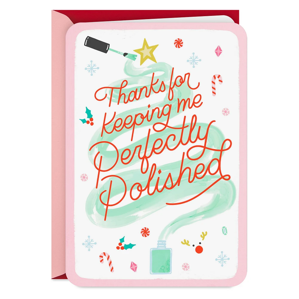 Perfectly Polished Christmas Thank-You Card for Nail Technician for only USD 2.99 | Hallmark