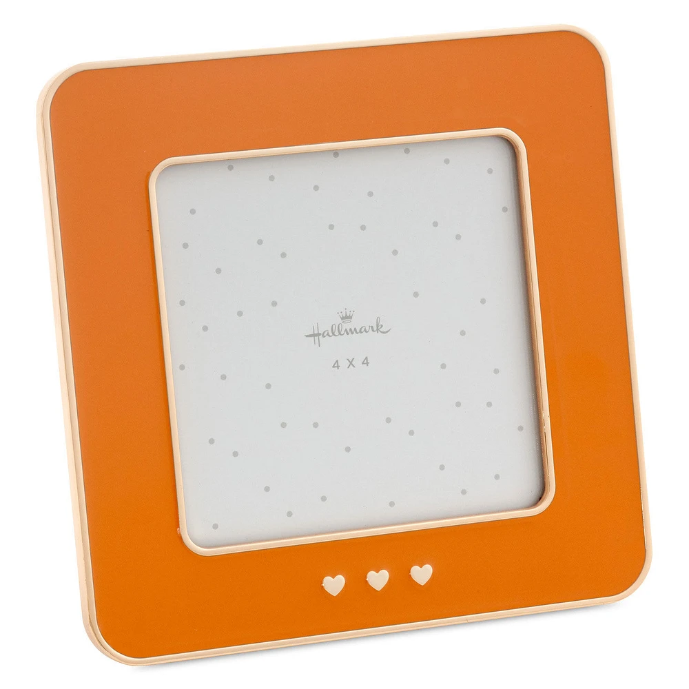 Three Hearts Orange Enamel Picture Frame, 4x4 for only USD 18.99 | Hallmark