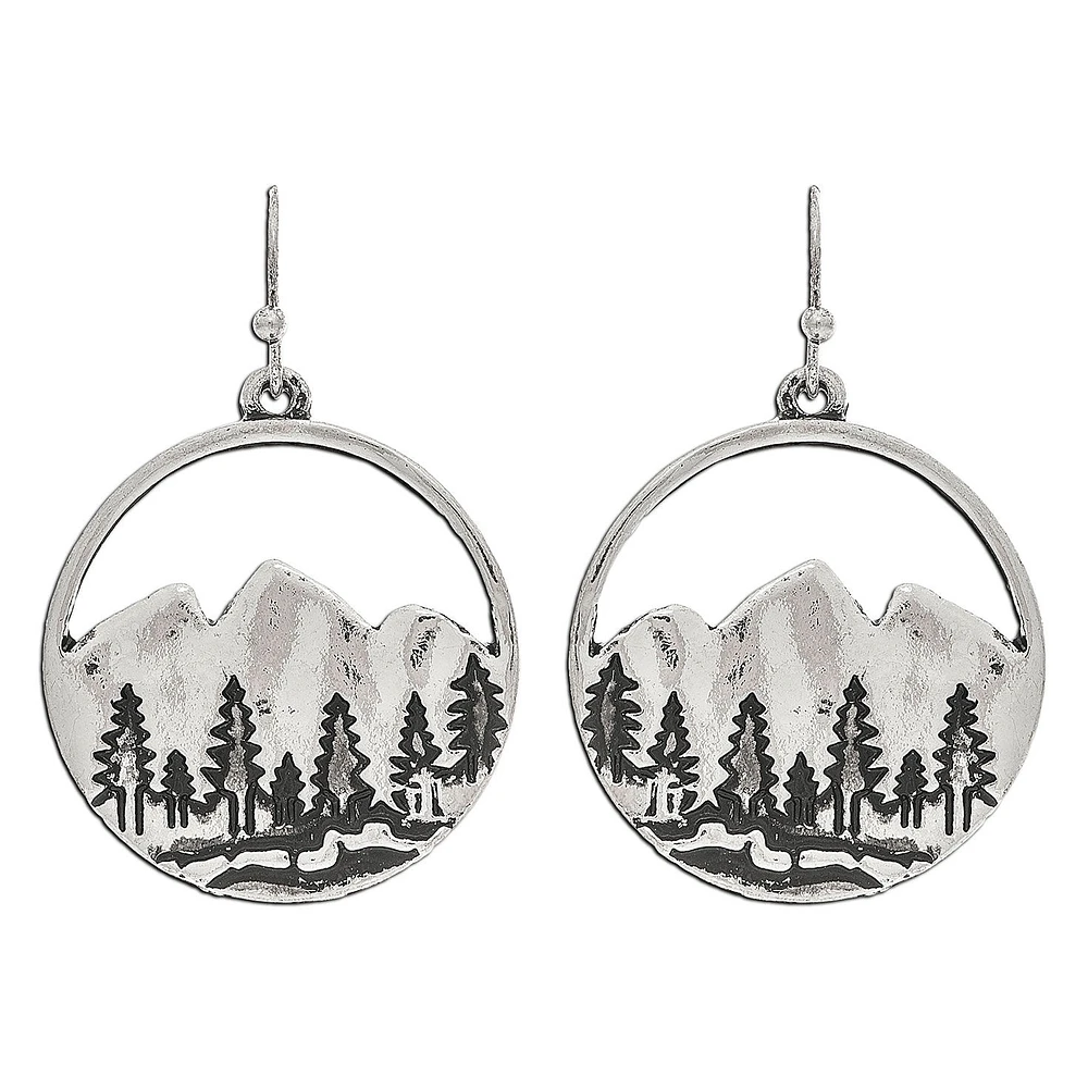 Rain Jewelry Silver Metal Mountain Silhouette Drop Earrings for only USD 15.00 | Hallmark