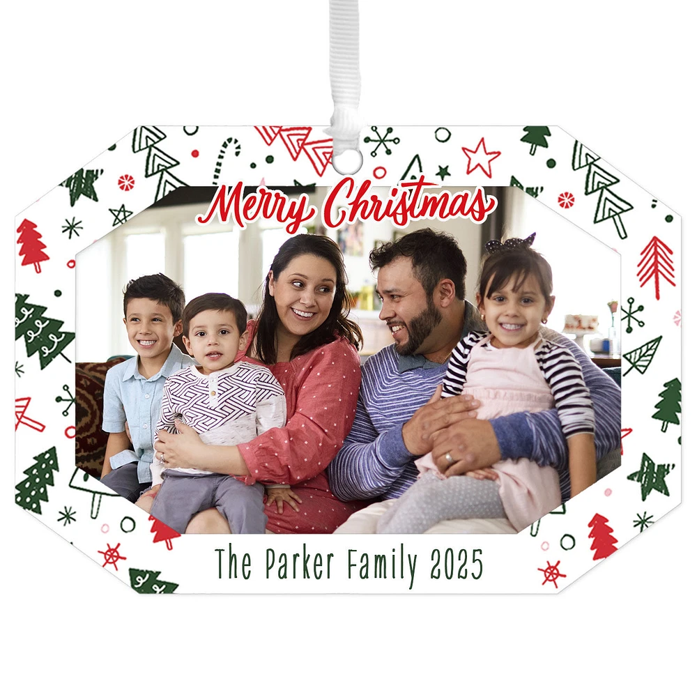 Festive Fun Metal Personalized Ornament, Custom Photo and Text for only USD 17.99 | Hallmark