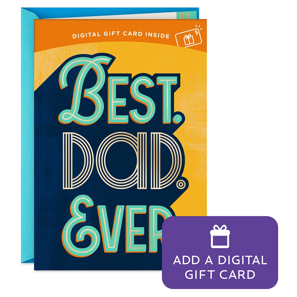 Best Dad Ever Gift Card Greeting Father's Day Card for only USD 4.99 | Hallmark