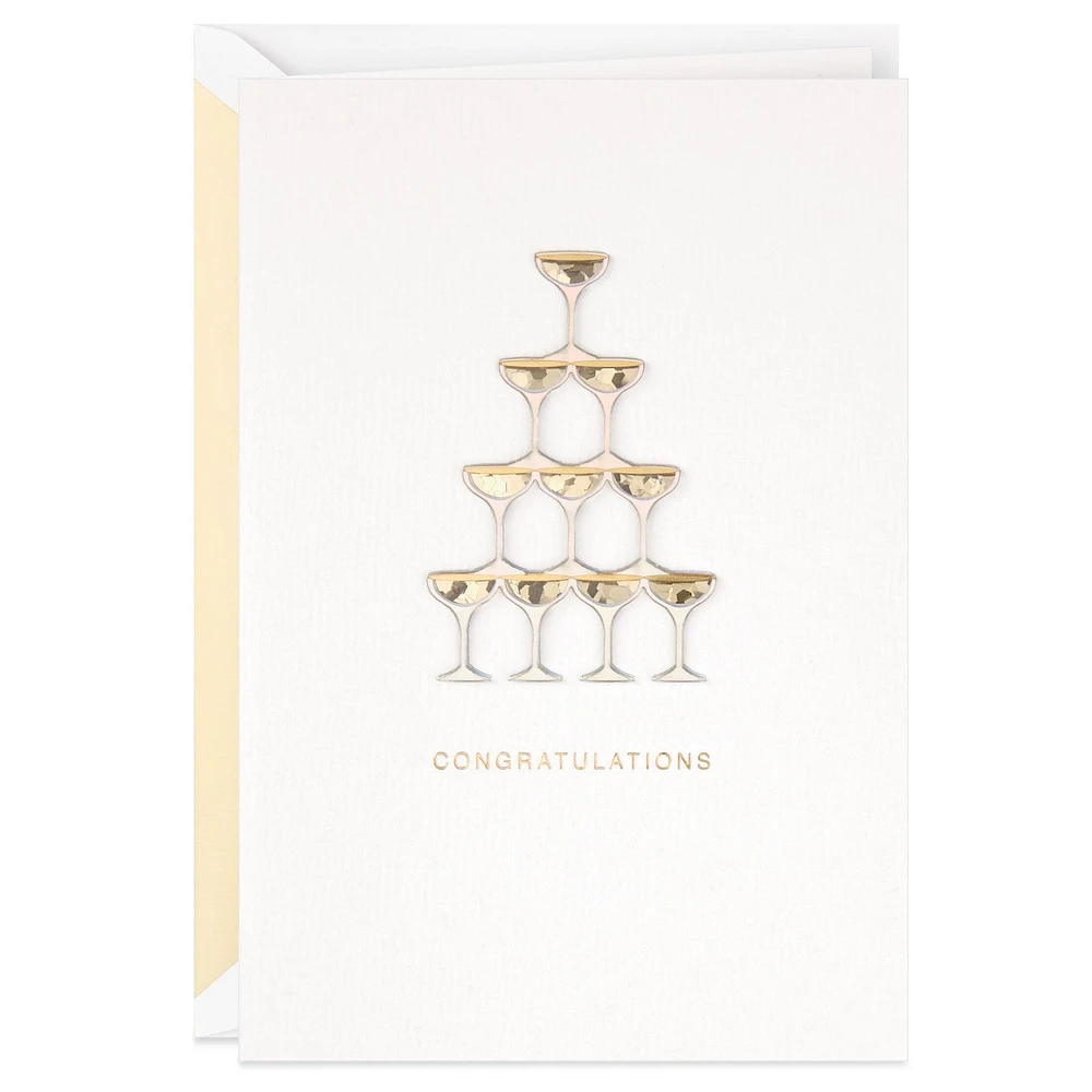 Cheers to a Lifetime of Happiness Wedding Card for only USD 8.59 | Hallmark