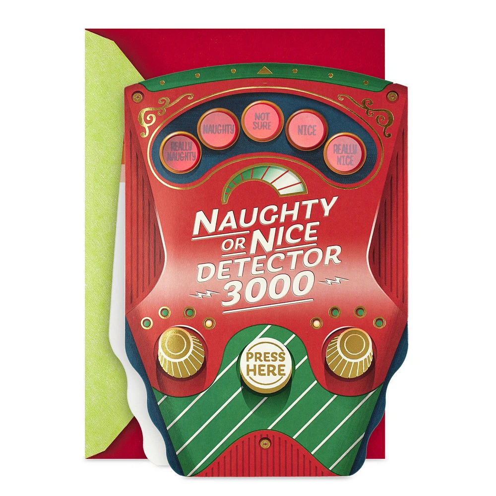 Naughty or Nice Detector Funny Christmas Card With Sound and Light for only USD 9.59 | Hallmark