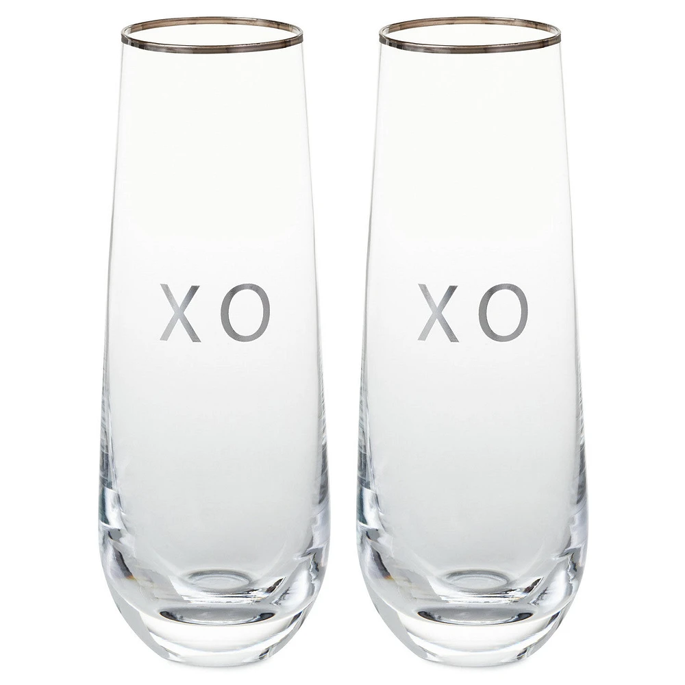 XO Stemless Champagne Flutes, Set of 2 for only USD 29.99 | Hallmark