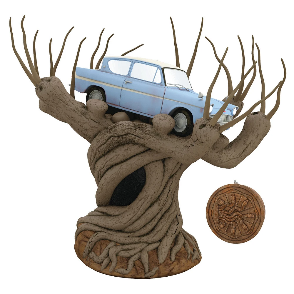 Harry Potter and the Chamber of Secrets™ Collection Flying Ford Anglia in the Whomping Willow™ Tree Topper With Light and Sound for only USD 158.99 | Hallmark