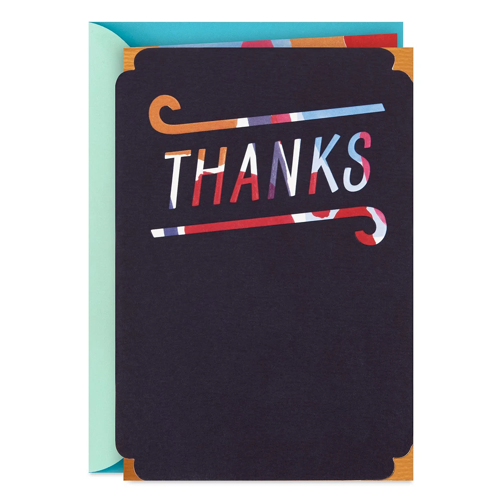Abstract Print Lettering Blank Thank You Card for only USD 3.99 | Hallmark