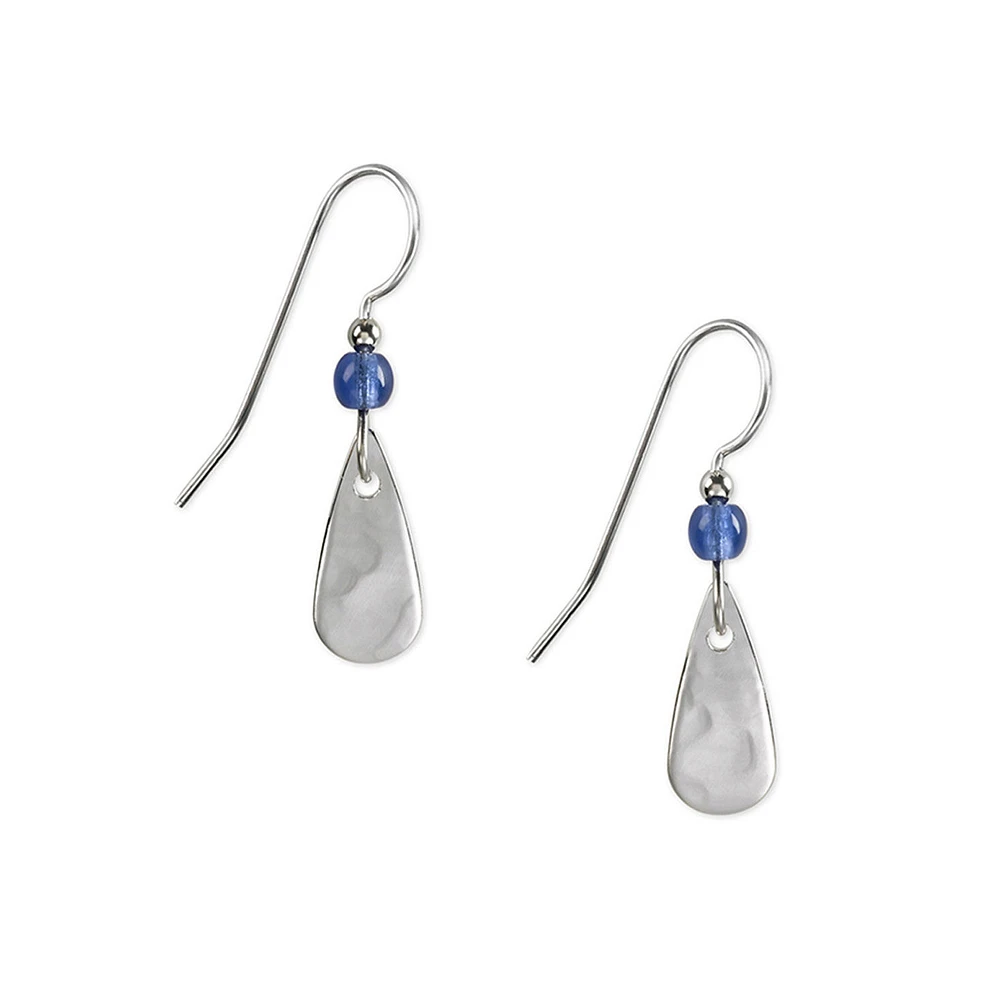 Silver Forest Blue Bead and Silver-Tone Metal Teardrop Earrings for only USD 17.00 | Hallmark