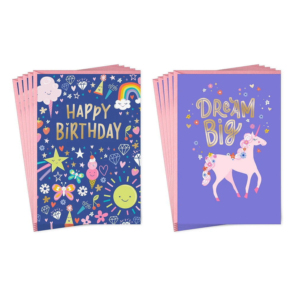 Sweet and Whimsical Birthday Cards, Pack of 10 for only USD 7.99 | Hallmark