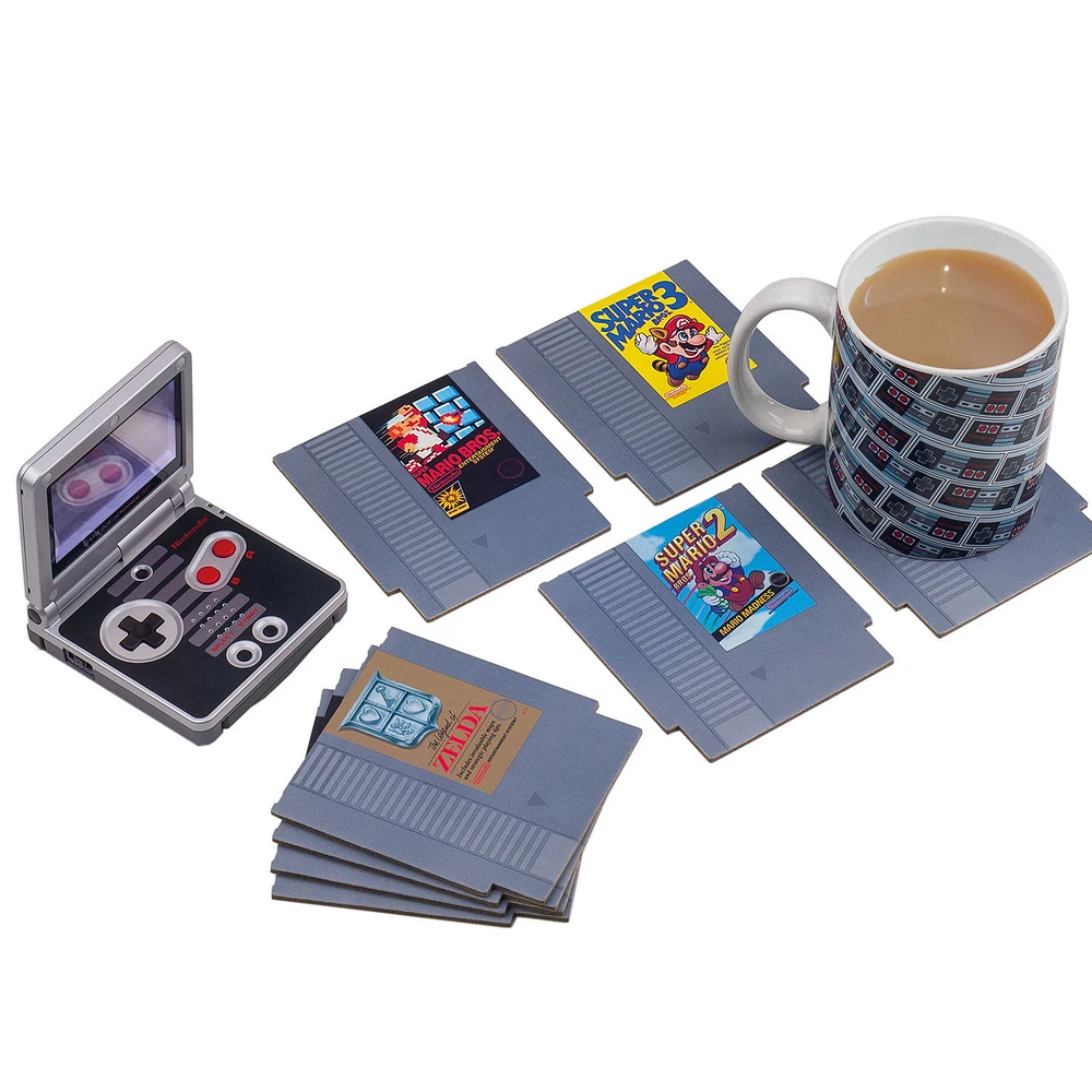 Paladone Nintendo Entertainment System Cartridge Coasters, Set of 8 for only USD 9.99 | Hallmark