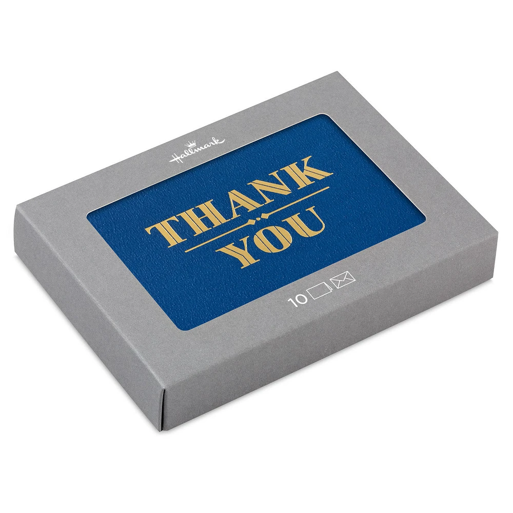 Gold on Navy Blank Thank You Notes, Pack of 10 for only USD 10.49 | Hallmark