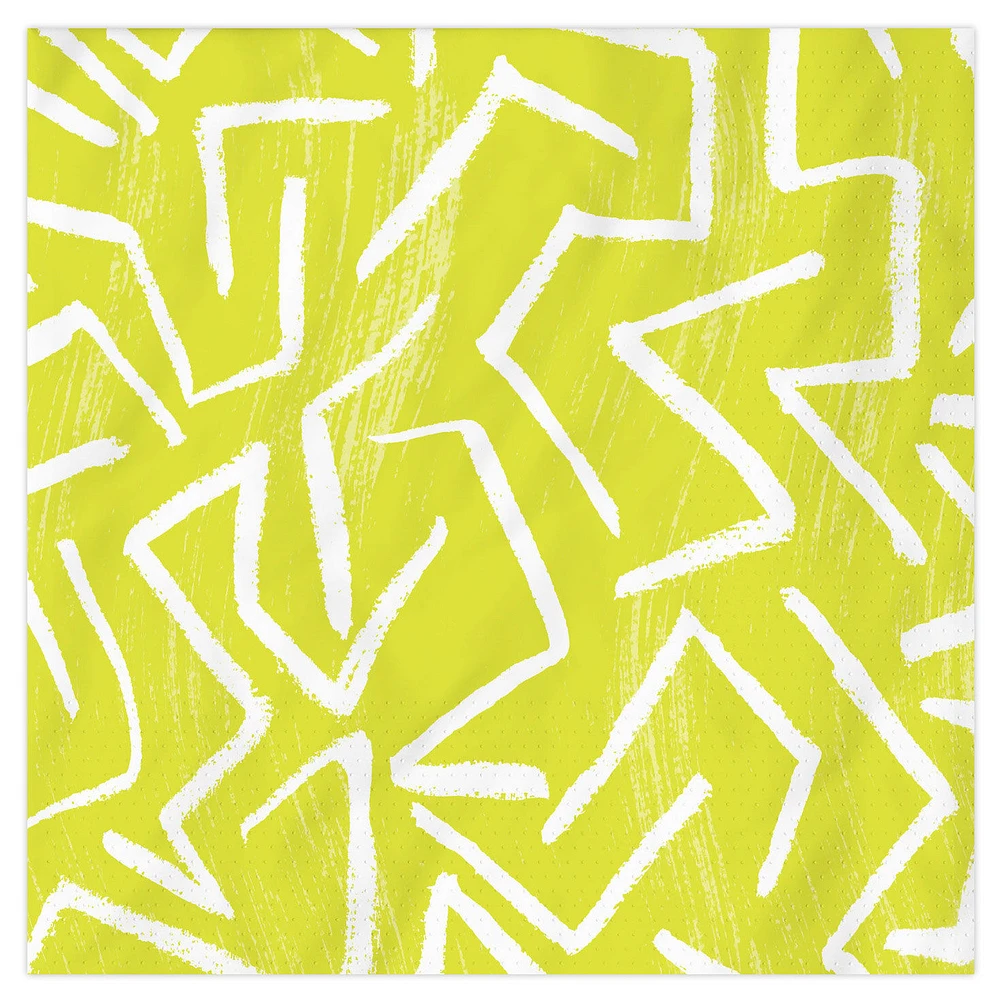 Zig-Zag Stripe on Yellow Dinner Napkins, Pack of 20 for only USD 4.99 | Hallmark