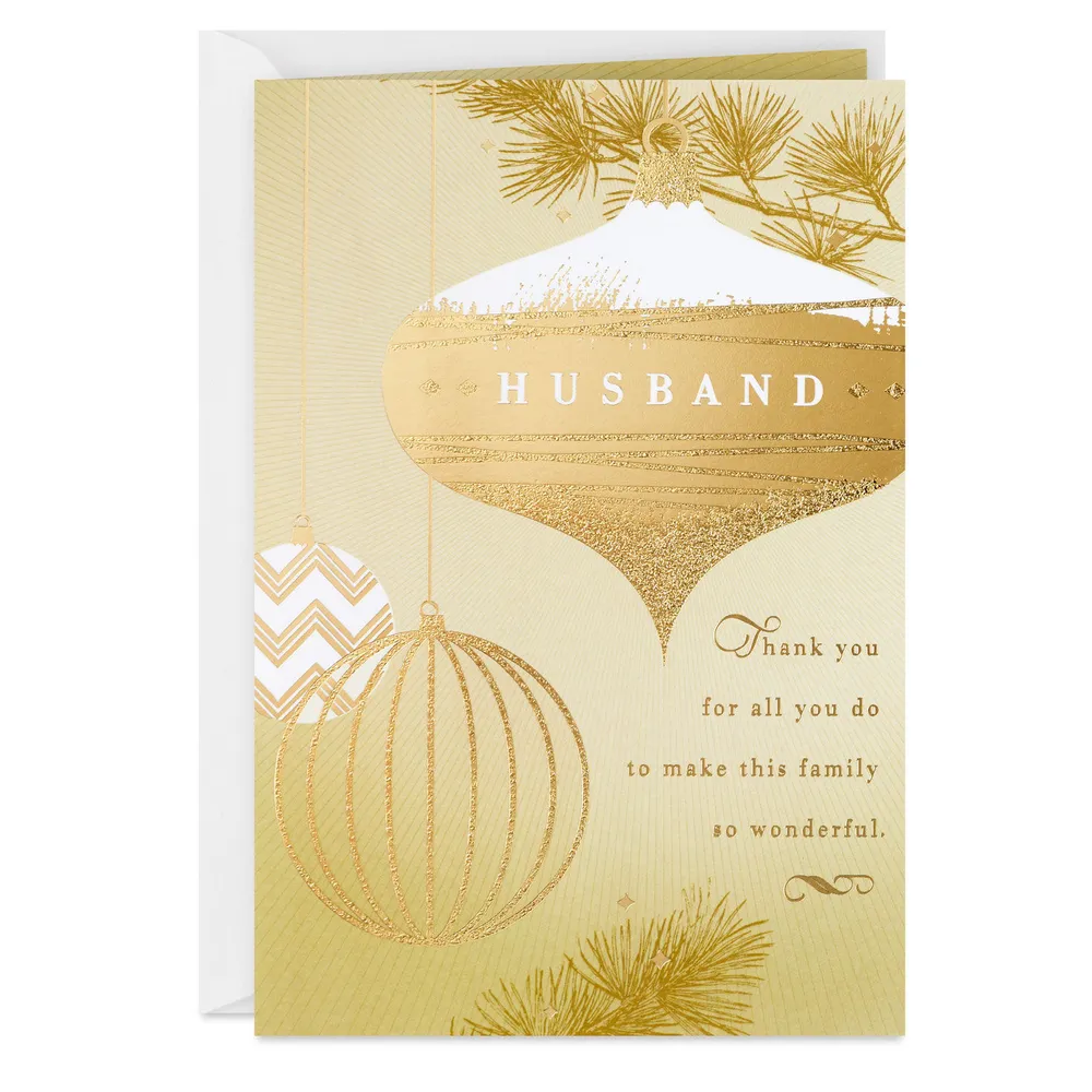 You Make Our Family Wonderful Christmas Card for Husband for only USD 5.99 | Hallmark