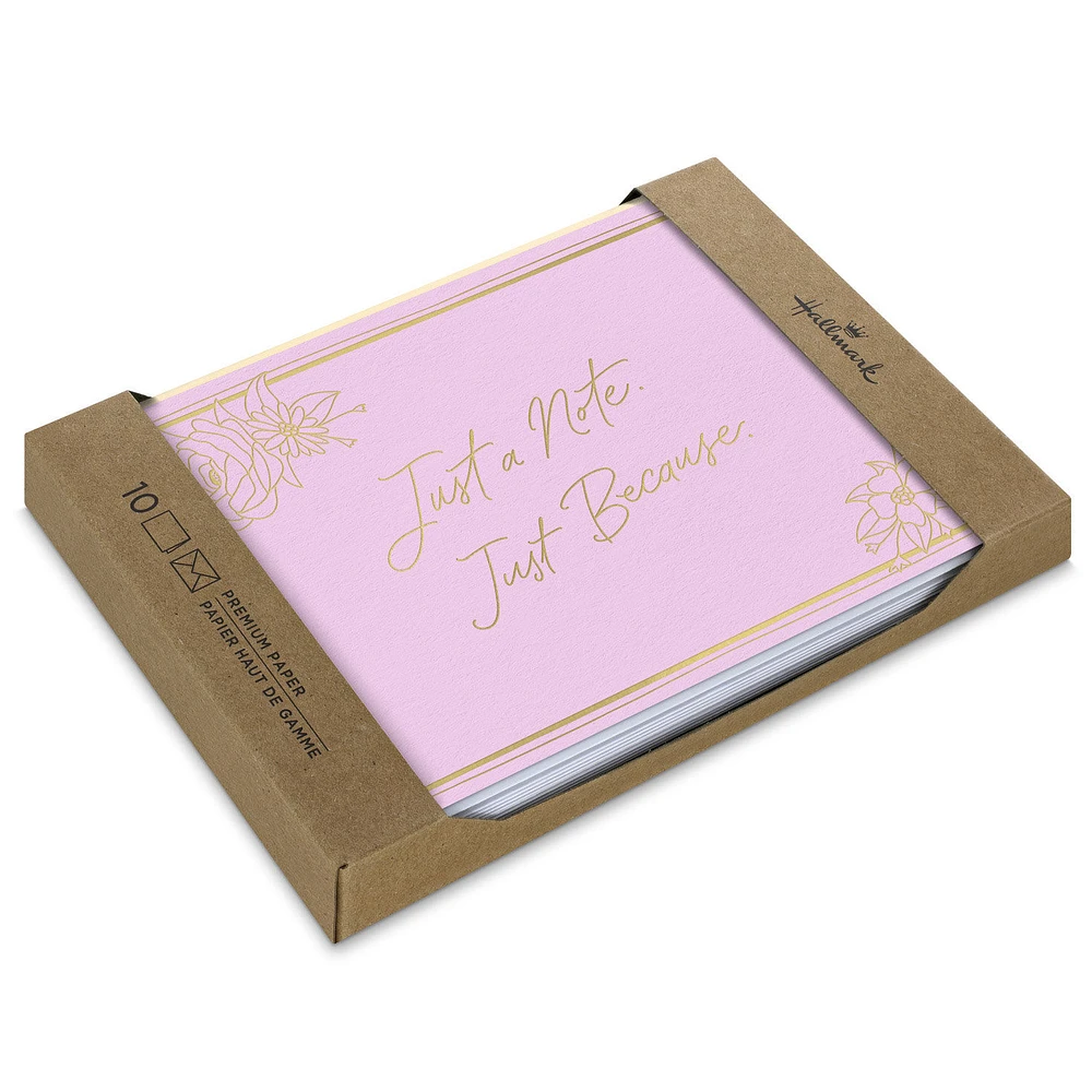 Just a Note on Pink Blank Notes, Pack of 10 for only USD 12.49 | Hallmark