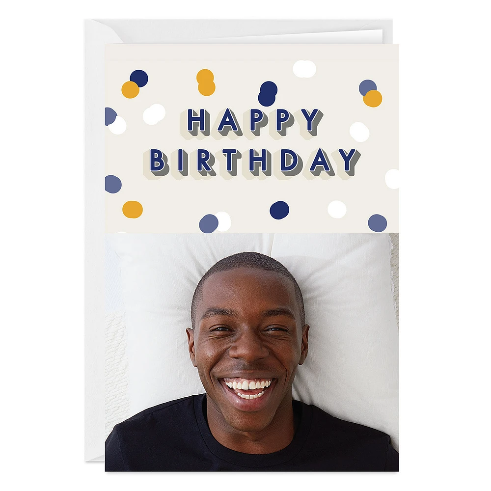 Personalized Happy Birthday Confetti Photo Card for only USD 4.99 | Hallmark