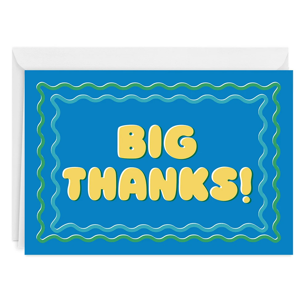 Wavy Ripples Big Thanks Custom Thank You Card for only USD 4.99 | Hallmark