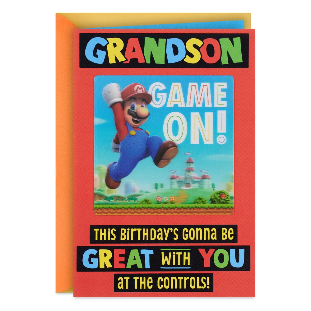 Nintendo Super Mario™ Game On! Lenticular Birthday Card for Kids for only USD 6.99 | Hallmark