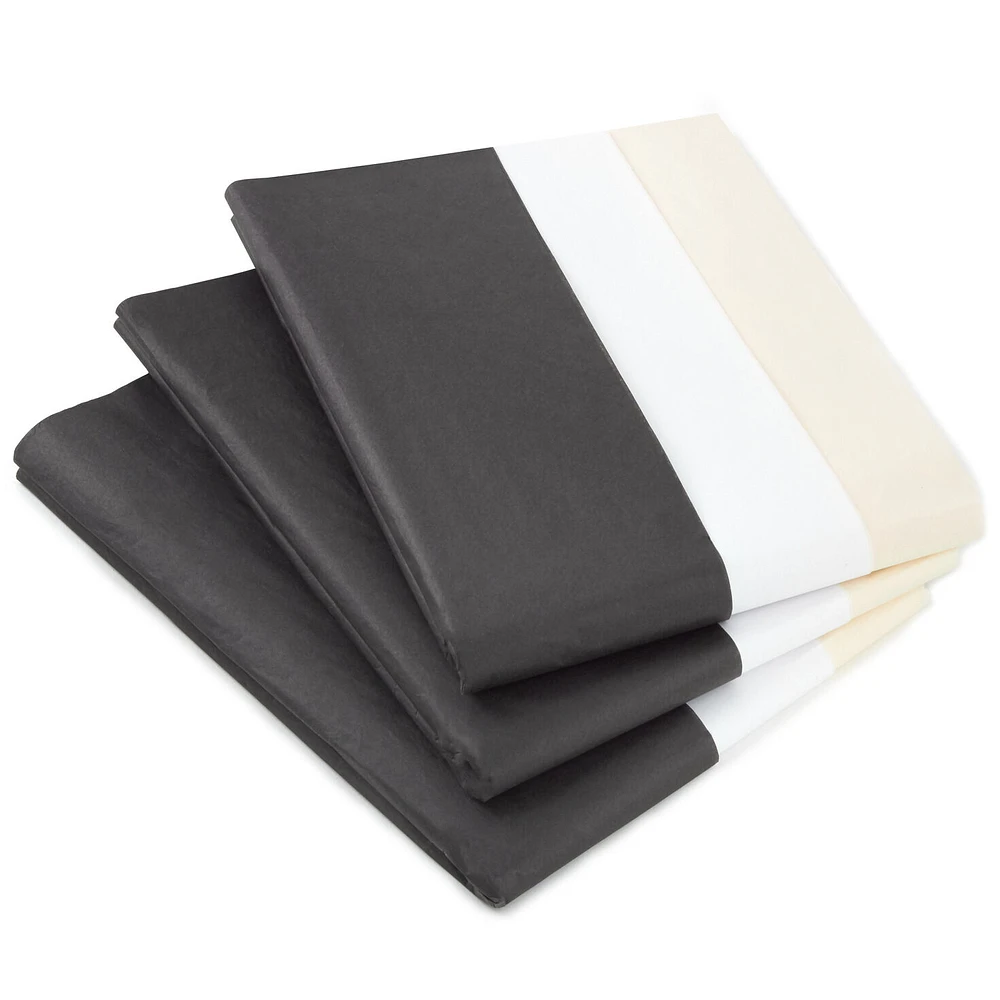 Black/White/Cream 3-Pack Bulk Tissue Paper, 120 sheets for only USD 12.99 | Hallmark