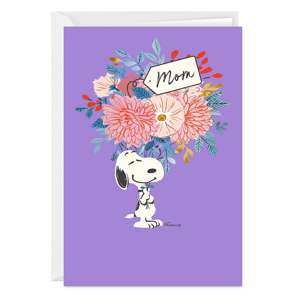 Peanuts® Snoopy Flower Bouquet Custom Mother's Day Card for only USD 4.99 | Hallmark