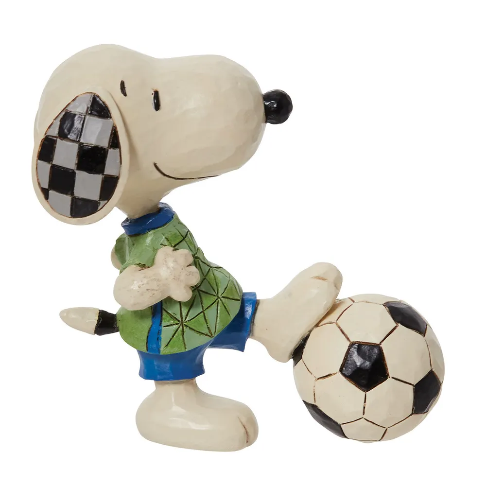 Jim Shore Peanuts Mini Snoopy With Soccer Ball Figurine, 3.25" for only USD 27.99 | Hallmark