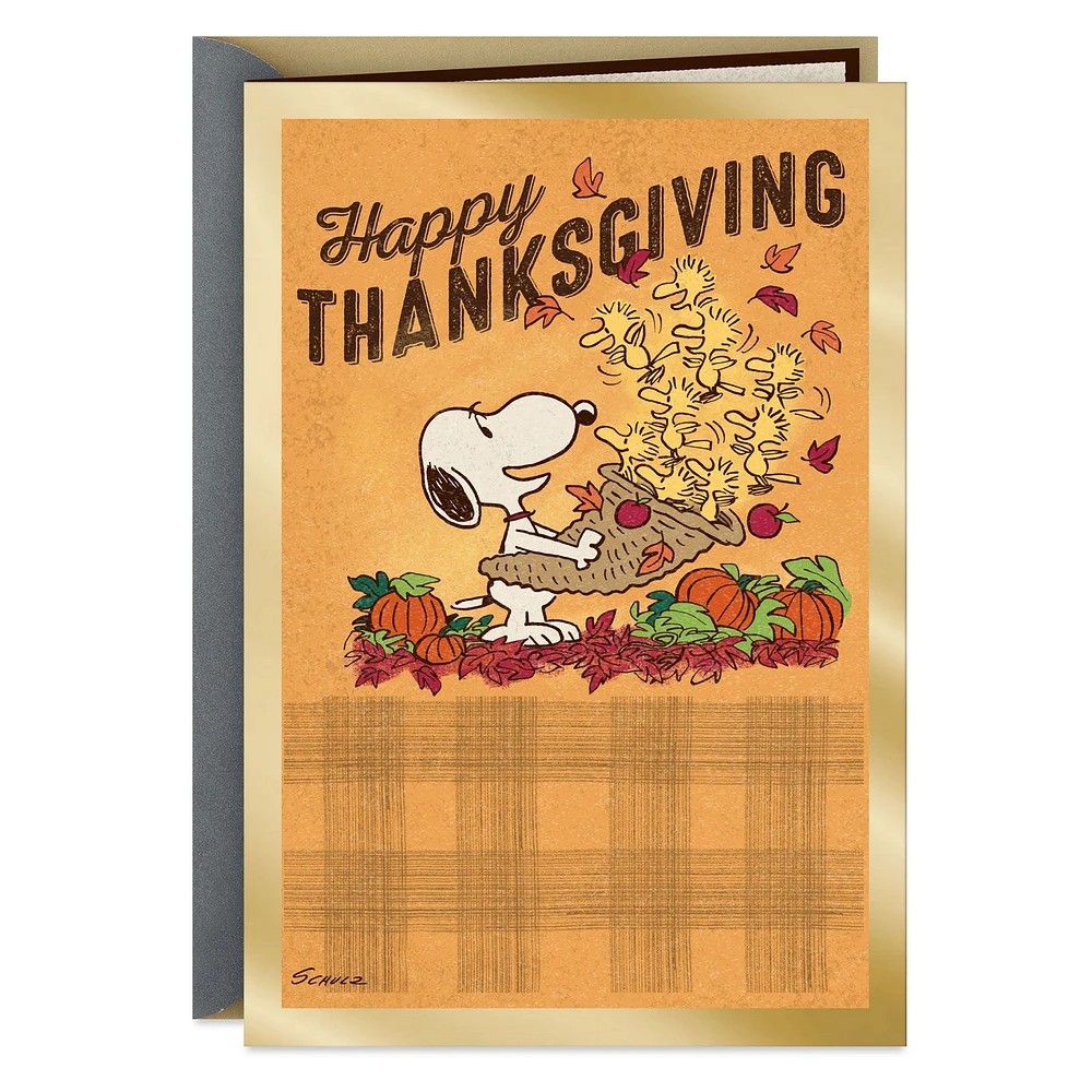 Peanuts® Snoopy and Woodstock Lots of Love Thanksgiving Card for only USD 2.99 | Hallmark