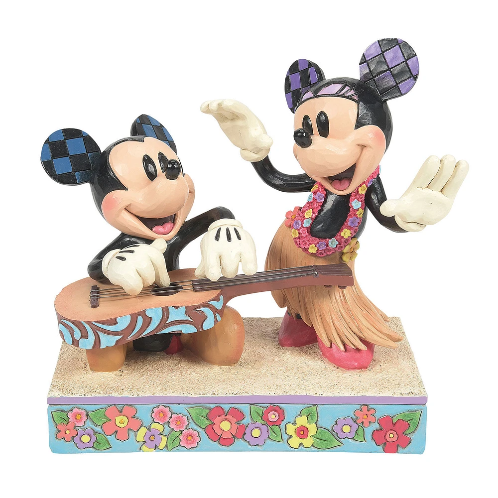 Jim Shore Disney Mickey Mouse and Minnie Mouse in Hawaii Figurine, 6" for only USD 89.99 | Hallmark