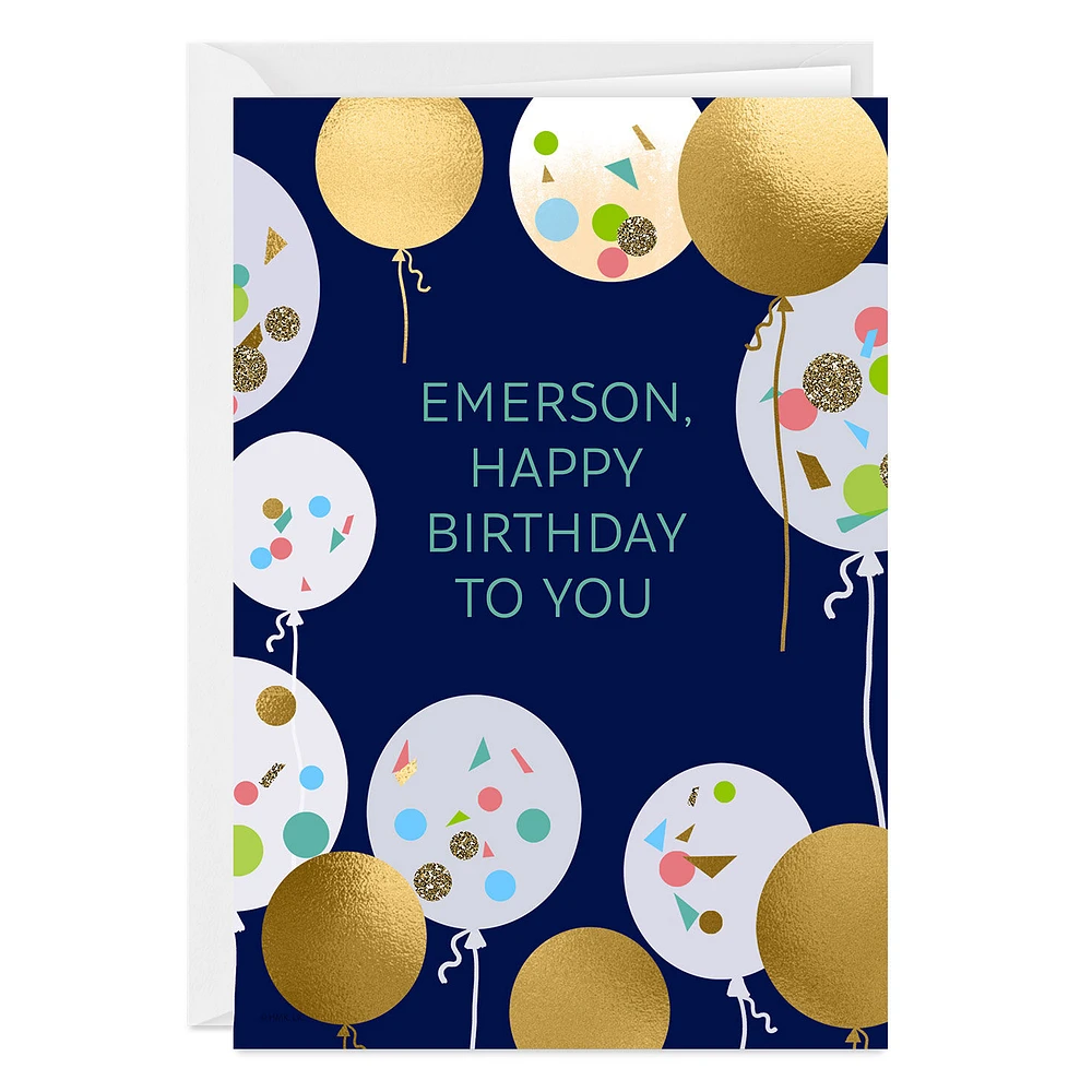 Personalized Confetti Balloons Celebration Card for only USD 4.99 | Hallmark