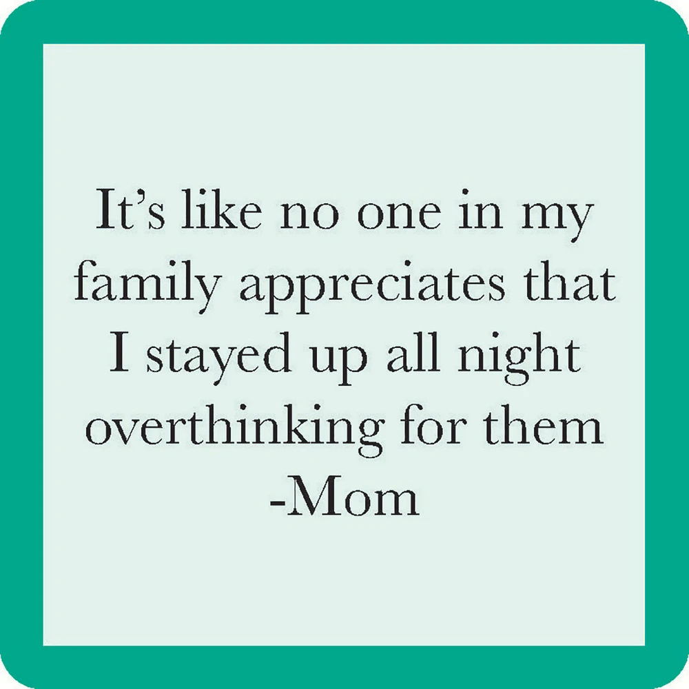 Drinks on Me Overthinking Mom Funny Coaster for only USD 4.99 | Hallmark