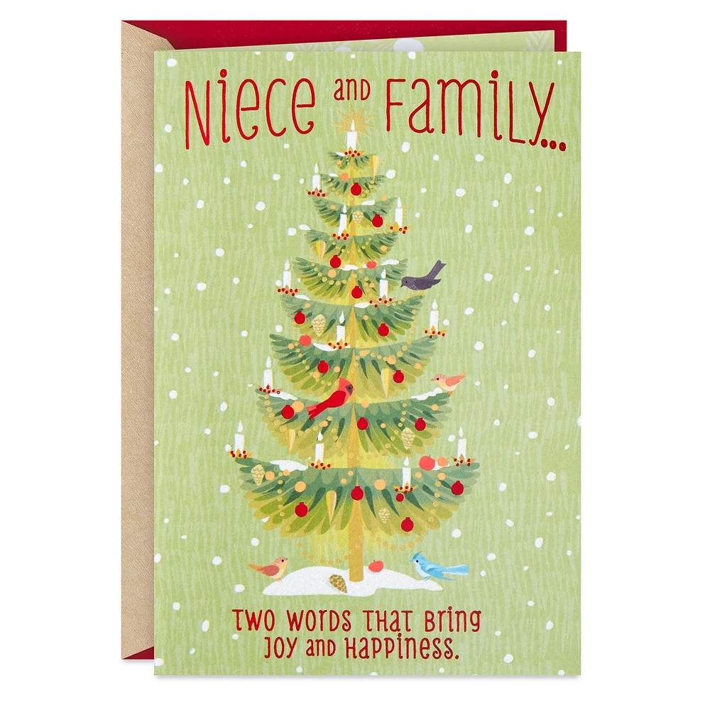 Joy and Happiness Christmas Card for Niece and Family for only USD 3.59 | Hallmark