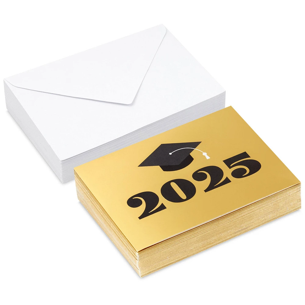 2025 Black and Gold Graduation Notes, Pack of 40 for only USD 12.99 | Hallmark
