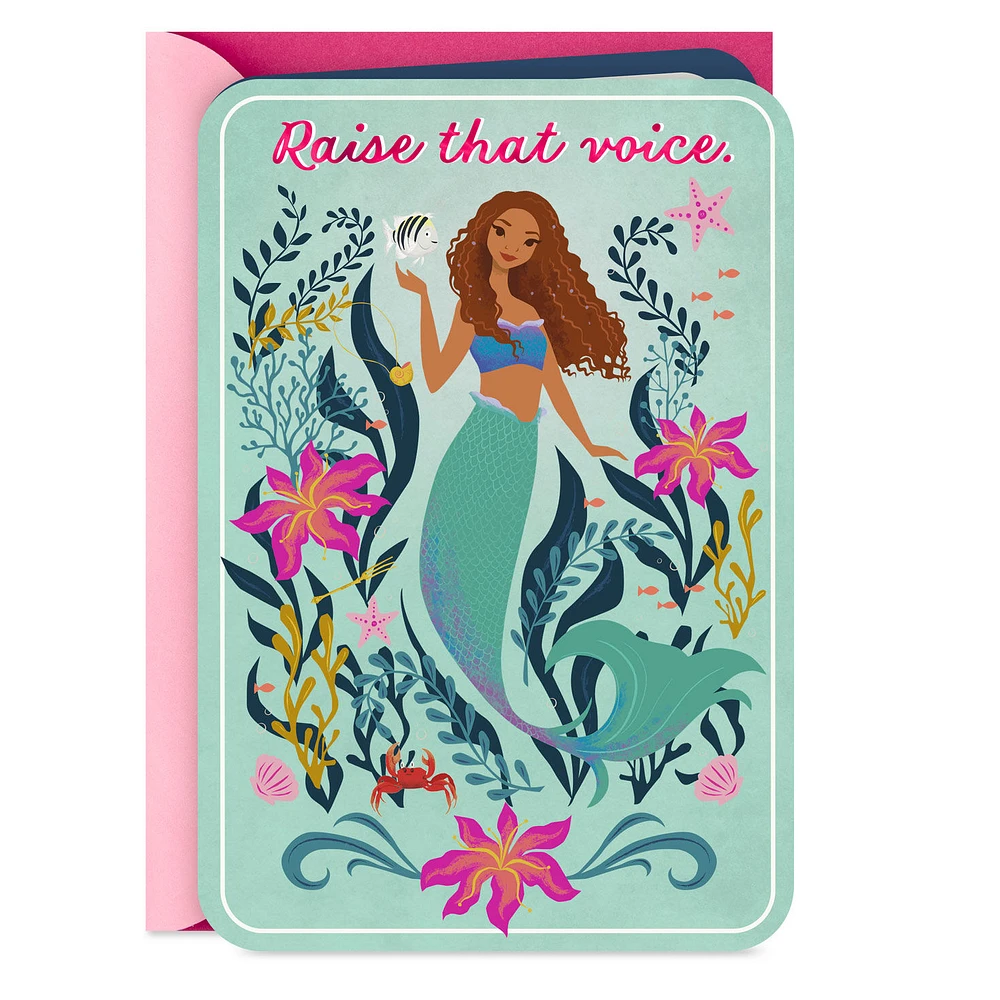 Disney The Little Mermaid Raise That Voice Birthday Card for only USD 2.99 | Hallmark