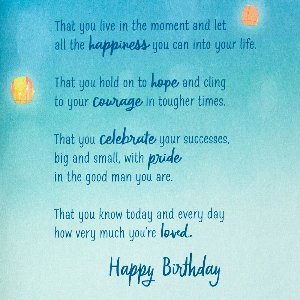 Let All the Happiness Into Your Life Birthday Card for Son for only USD 7.99 | Hallmark