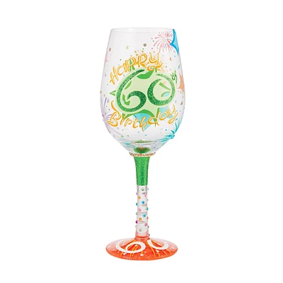 Lolita Happy 60th Birthday Handpainted Wine Glass, 15 oz. for only USD 34.99 | Hallmark