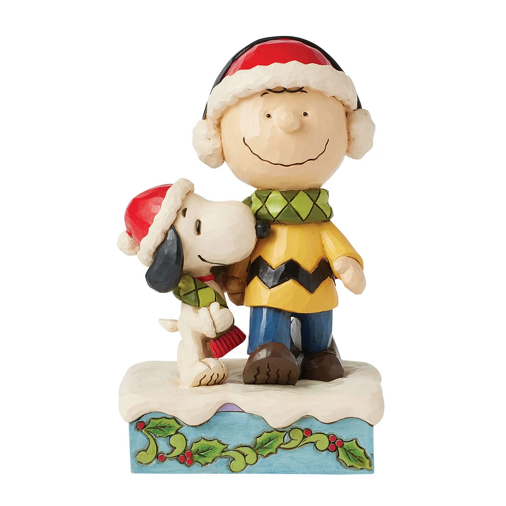Jim Shore Peanuts Charlie Brown and Snoopy Wrapped in Scarf Figurine, 6" for only USD 60.00 | Hallmark