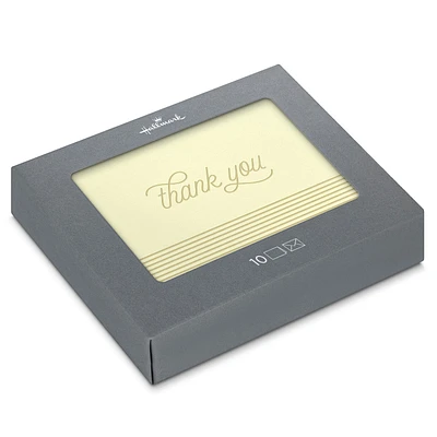 Gold Stripes on Ivory Blank Thank You Notes, Pack of 10 for only USD 10.49 | Hallmark
