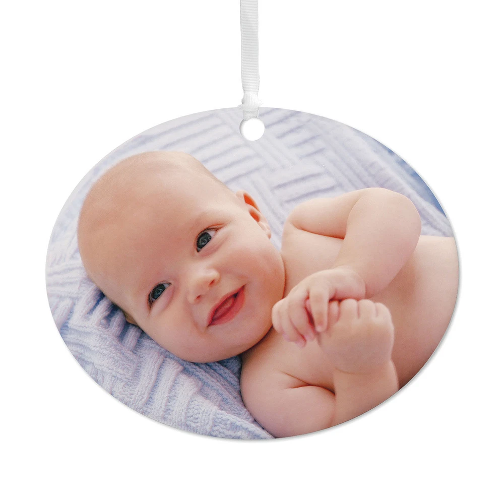 Horizontal Oval Metal Personalized Ornament, Custom Photo for only USD 17.99 | Hallmark