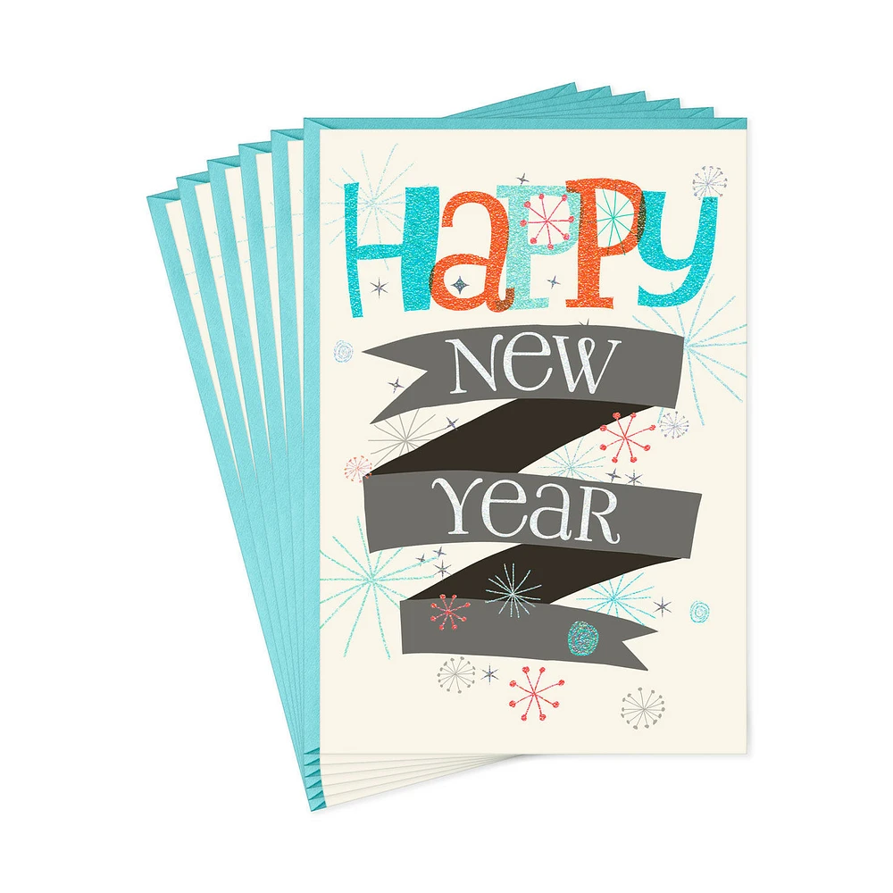 Banner and Confetti New Year’s Cards, Pack of 6 for only USD 5.99 | Hallmark