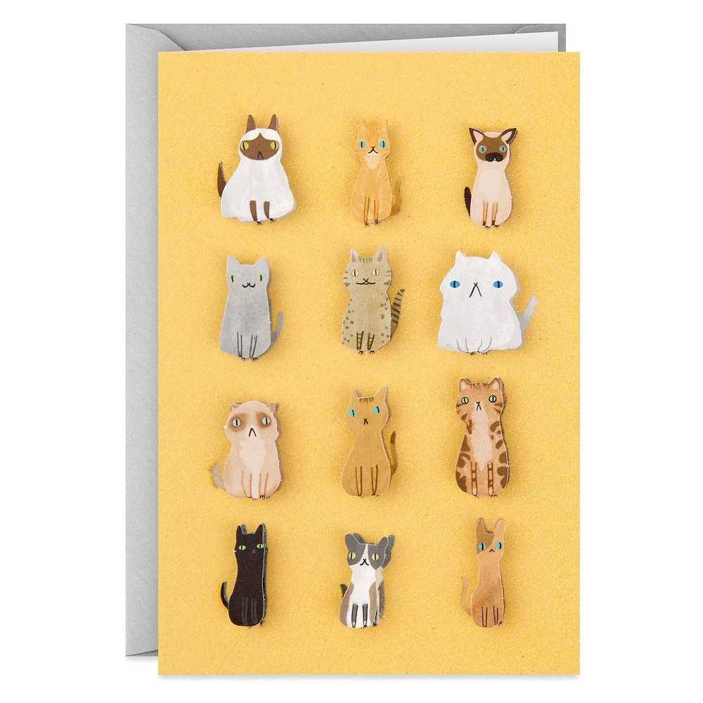 Cats on Yellow Blank Card for only USD 6.59 | Hallmark