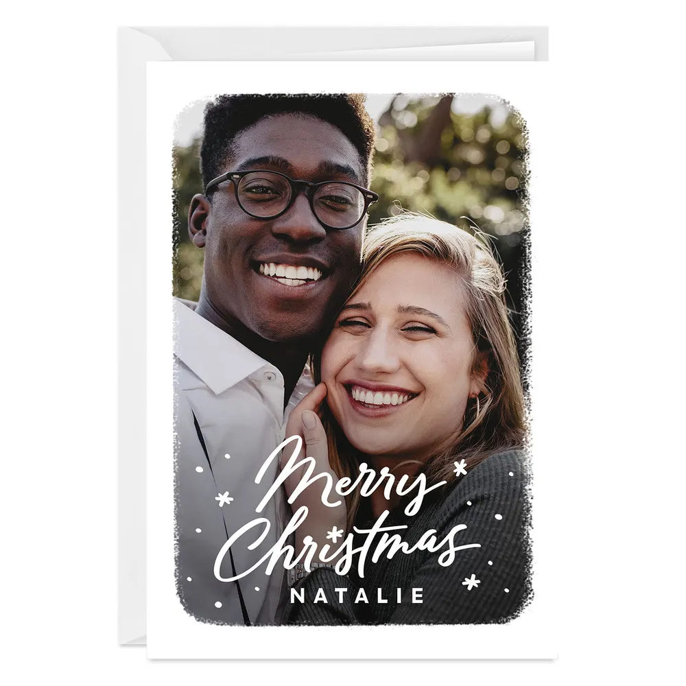 White Frame and Snow Custom Christmas Card for only USD 4.99 | Hallmark