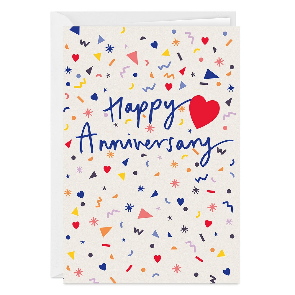 Retro Confetti Custom Anniversary Card for only USD 4.99 | Hallmark
