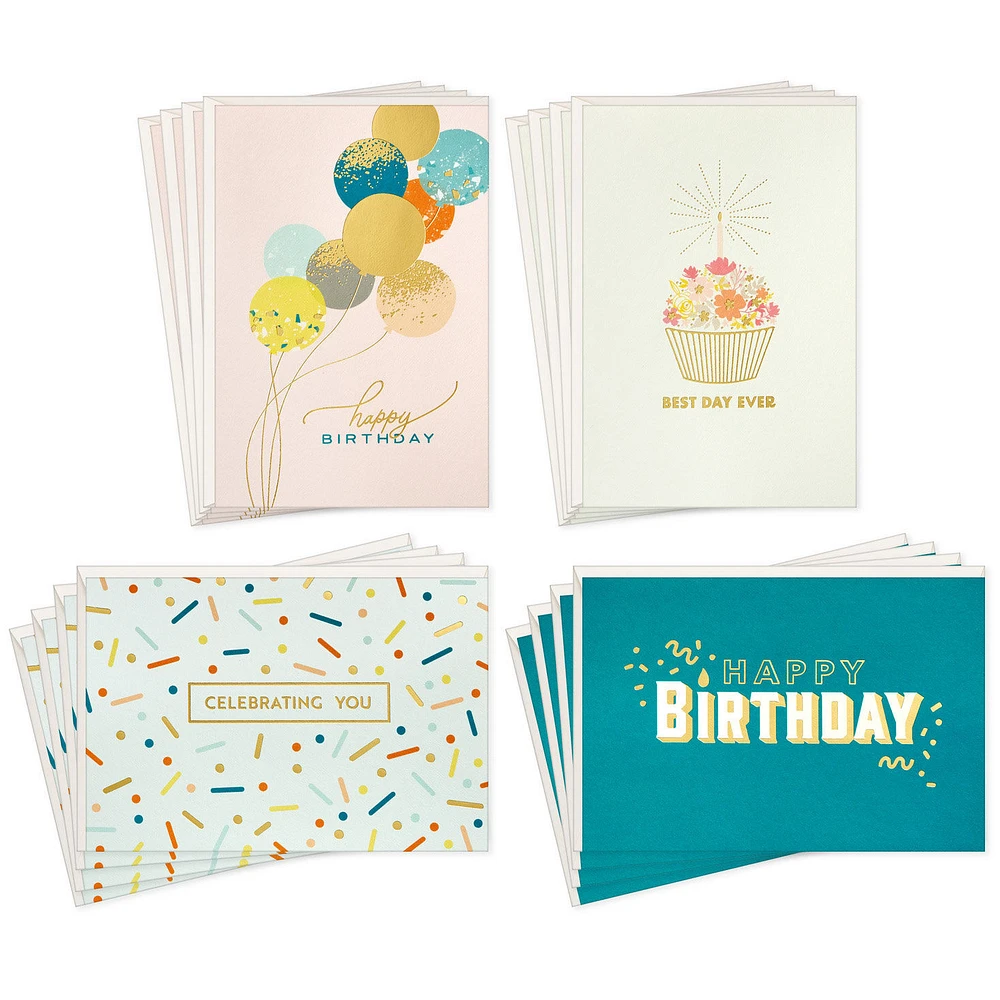 Festive Wishes Blank Birthday Cards, Pack of 16 for only USD 10.99 | Hallmark