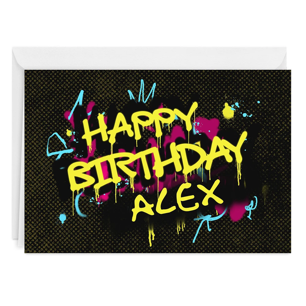 Graffiti Lettering Custom Birthday Card for only USD 4.99 | Hallmark